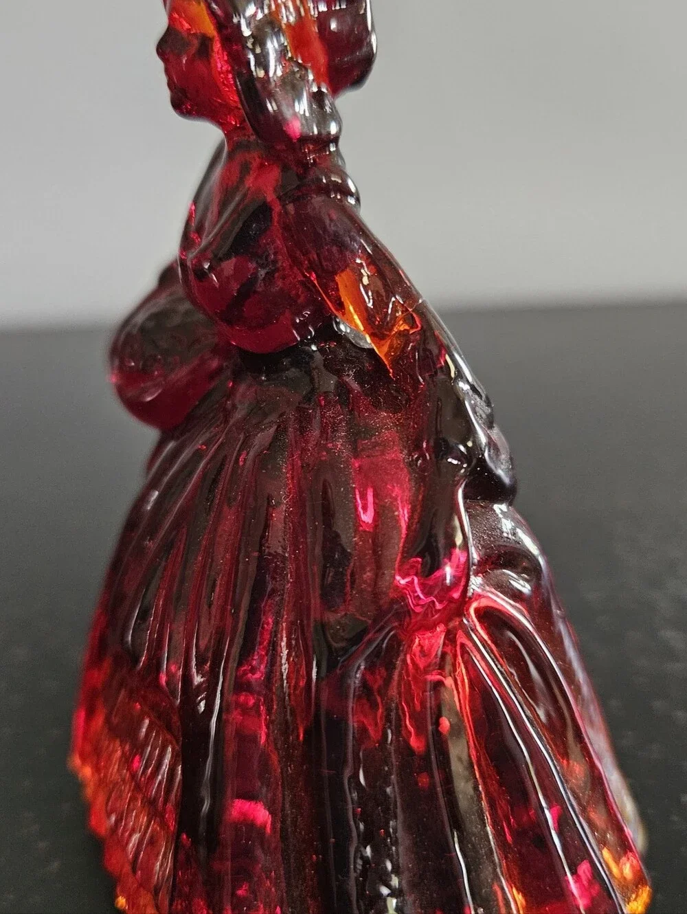 Boyds Lady Elizabeth Amberina Glass made with Colloidal Gold Whimsical Fairy